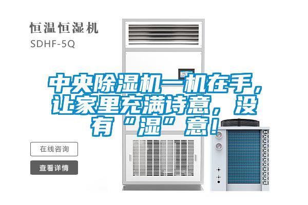 中央除濕機一機在手，讓家里充滿詩意，沒有“濕”意！