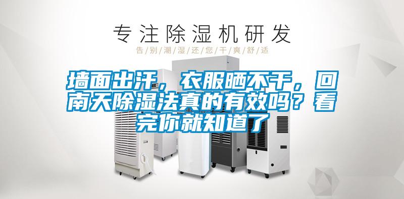 墻面出汗，衣服曬不干，回南天除濕法真的有效嗎？看完你就知道了