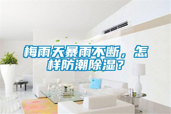 梅雨天暴雨不斷，怎樣防潮除濕？