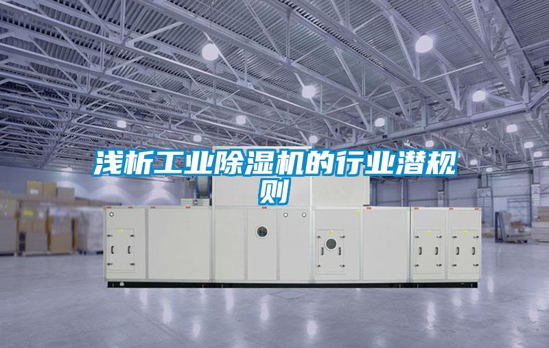 淺析工業(yè)除濕機(jī)的行業(yè)潛規(guī)則