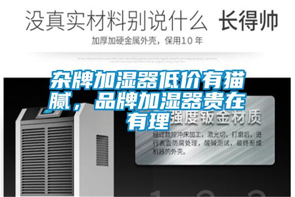 雜牌加濕器低價有貓膩，品牌加濕器貴在有理