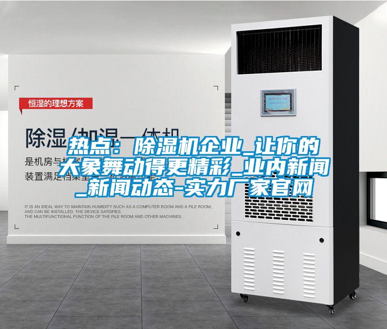 熱點：除濕機企業(yè)_讓你的大象舞動得更精彩_業(yè)內(nèi)新聞_新聞動態(tài)-實力廠家官網(wǎng)