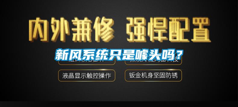 新風(fēng)系統(tǒng)只是噱頭嗎？