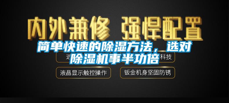 簡單快速的除濕方法，選對除濕機事半功倍