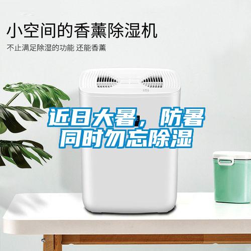 近日大暑，防暑同時(shí)勿忘除濕