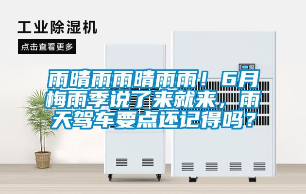 雨晴雨雨晴雨雨！6月梅雨季說了來就來，雨天駕車要點還記得嗎？