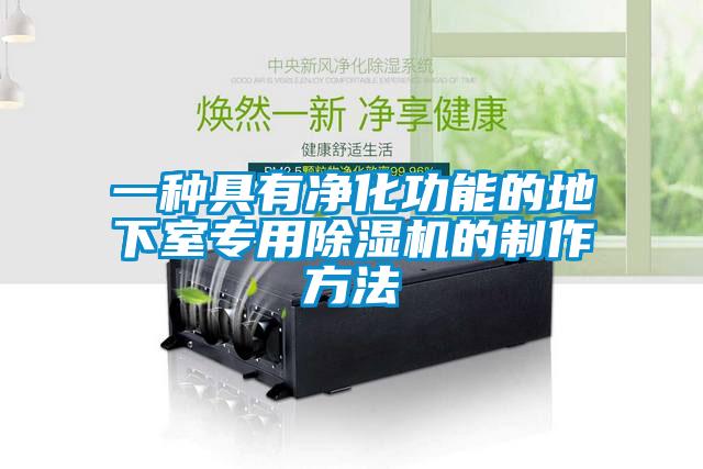 一種具有凈化功能的地下室專用除濕機(jī)的制作方法