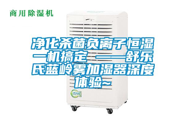 凈化殺菌負離子恒濕一機搞定 ——舒樂氏藍嶺霧加濕器深度體驗~