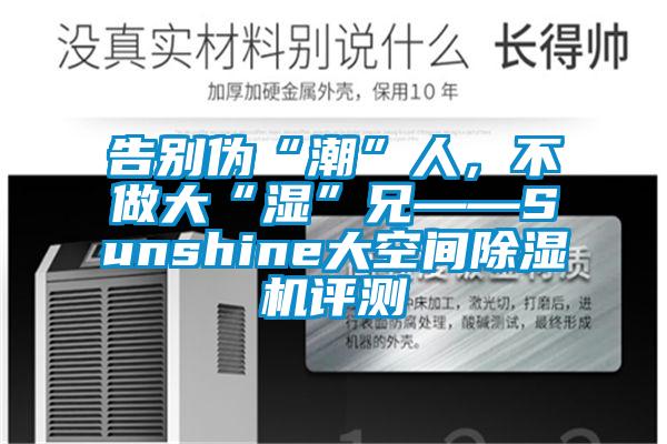告別偽“潮”人，不做大“濕”兄——Sunshine大空間除濕機(jī)評(píng)測(cè)