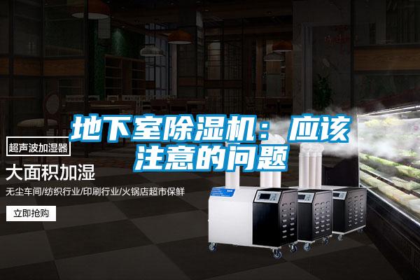 地下室除濕機：應(yīng)該注意的問題