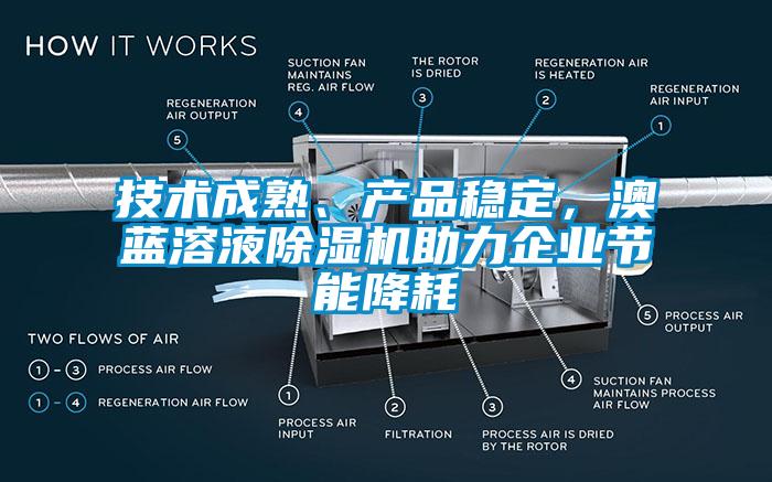 技術(shù)成熟、產(chǎn)品穩(wěn)定，澳藍(lán)溶液除濕機(jī)助力企業(yè)節(jié)能降耗
