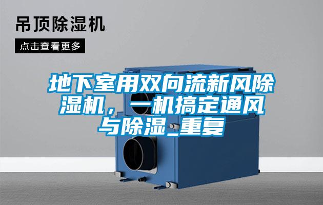 地下室用雙向流新風除濕機，一機搞定通風與除濕_重復