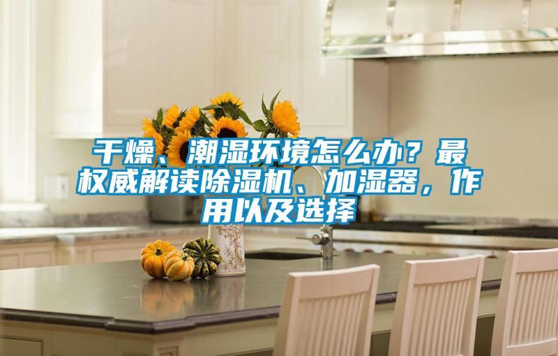 干燥、潮濕環(huán)境怎么辦？最權(quán)威解讀除濕機(jī)、加濕器，作用以及選擇