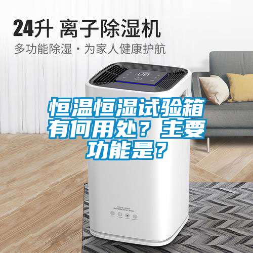 恒溫恒濕試驗箱有何用處？主要功能是？