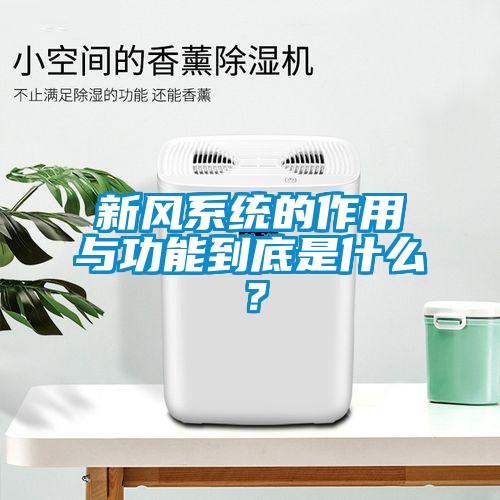 新風(fēng)系統(tǒng)的作用與功能到底是什么？