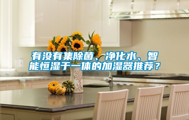 有沒有集除菌、凈化水、智能恒濕于一體的加濕器推薦？