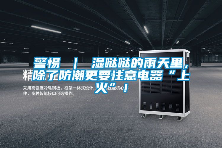 警惕 ｜ 濕噠噠的雨天里，除了防潮更要注意電器“上火”！