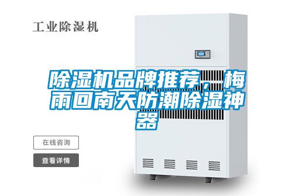 除濕機品牌推薦，梅雨回南天防潮除濕神器