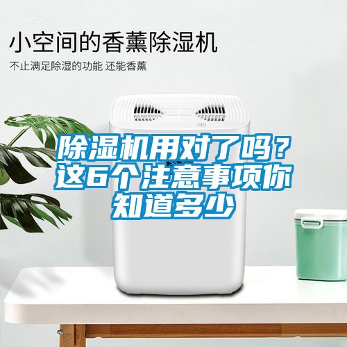 除濕機用對了嗎？這6個注意事項你知道多少