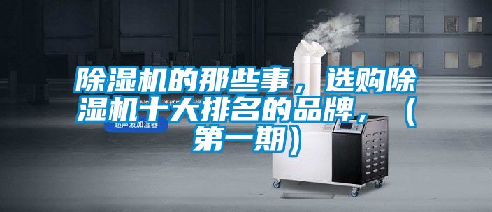 除濕機的那些事，選購除濕機十大排名的品牌，（第一期）
