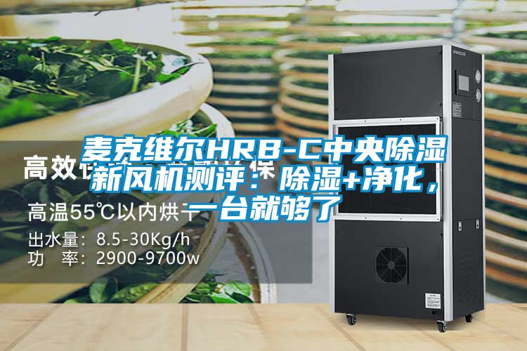麥克維爾HRB-C中央除濕新風機測評：除濕+凈化，一臺就夠了